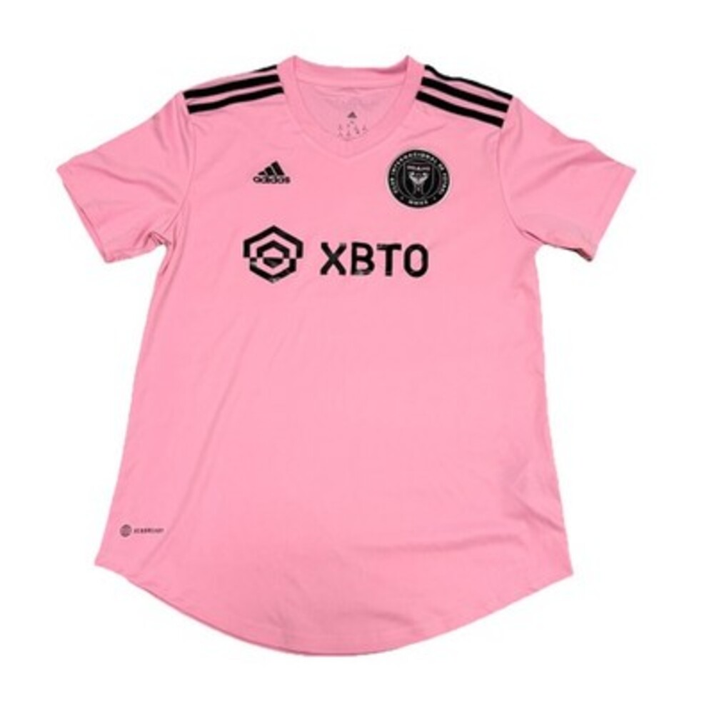 Soccer Jersey Women’s medium Pink Black Adidas 10 XBTO Miami International Fifa